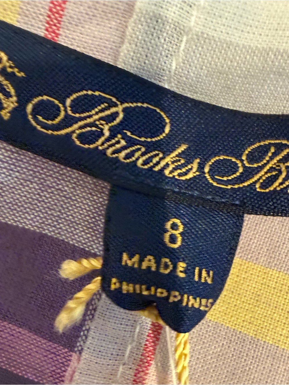 Brooks Brothers Cotton Madras Dress Patchwork Sheath Retro preppy sz8 NWT - Picture 5 of 13